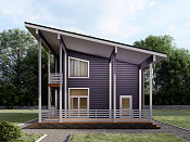 Двухэтажный дом из бруса 8х13 проект Забела