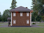 Двухэтажный дом из газобетона 9х9 проект Веледар