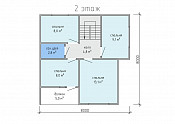 Двухэтажный каркасный дом 8х8 проект Новомир
