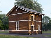 Двухэтажный дом из газобетона 7х9 проект Деннис