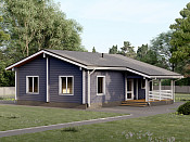 Одноэтажный дом из бруса 9х11 проект Фаина