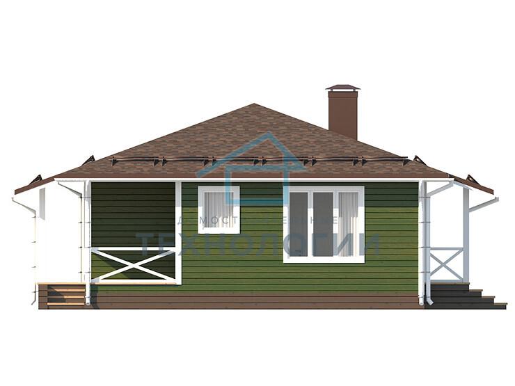 Одноэтажный дом из бруса шале 8х11 с котельной Чипрана