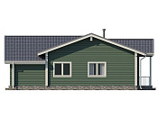 Одноэтажный дом шале из бруса 11х11 с котельной Цицилия