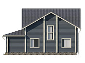 Дом шале из бруса в полтора этажа 12х12 с котельной Тана