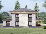 Двухэтажный дом из газобетона 10х14 проект Бладус