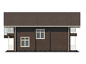 Дом шале из бруса в полтора этажа 10х11 с котельной Хотомир