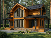 Полутораэтажный дом из бруса 7х12 Будигорск