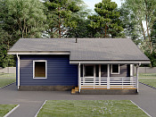 Одноэтажный дом из бруса 9х11 проект Фаина