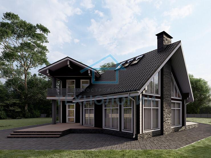 Двухэтажный дом из бруса 17х24 проект Елень