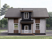 Полутораэтажный дом из газобетона 9х11 проект Барма