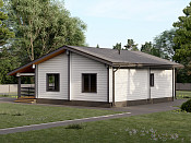 Одноэтажный дом из бруса 9х11 проект Мавра