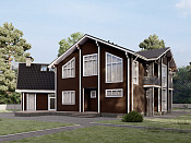 Двухэтажный дом из бруса 17х24 проект Елень