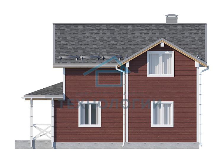 Дом шале из бруса в 1,5 этажа 6х6 с котельной Топак