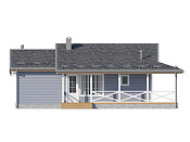 Скандинавский одноэтажный дом из бруса 8х11 с террасой Ярина