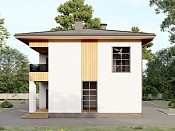 Двухэтажный дом из газобетона 10х19 проект Акулина