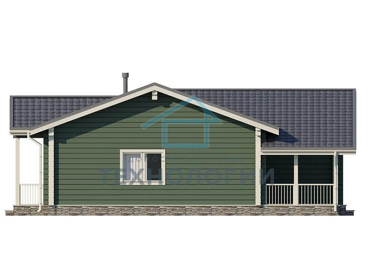 Одноэтажный дом шале из бруса 11х11 с котельной Цицилия