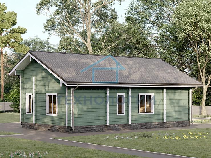 Одноэтажный дом из бруса 9х12 проект Зиновья