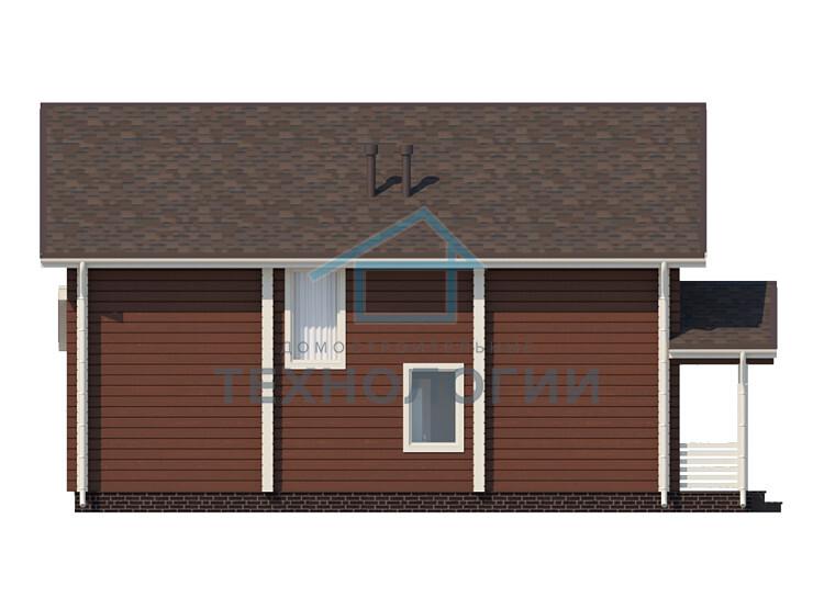 Полутораэтажный дом шале из бруса 11х12 с террасой Собина