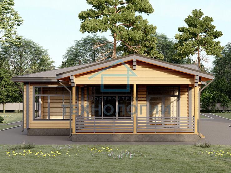 Одноэтажный дом из бруса 13х18 Дементий