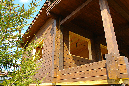 Двухэтажный дом из бруса 8х13 проект Забела