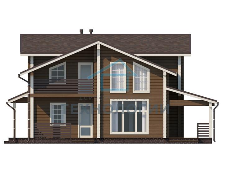 Дом шале из бруса полутораэтажный 10х10 с котельной Владияр