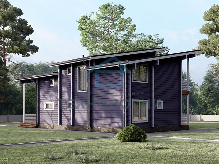 Двухэтажный дом из бруса 8х13 проект Забела