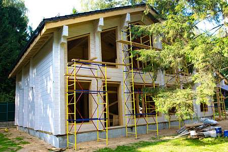 Современный дом из бруса в 1,5 этажа 6х9 с котельной Фатта