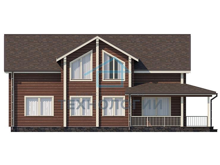 Дом шале из бруса в полтора этажа 9х13 с котельной Отрада