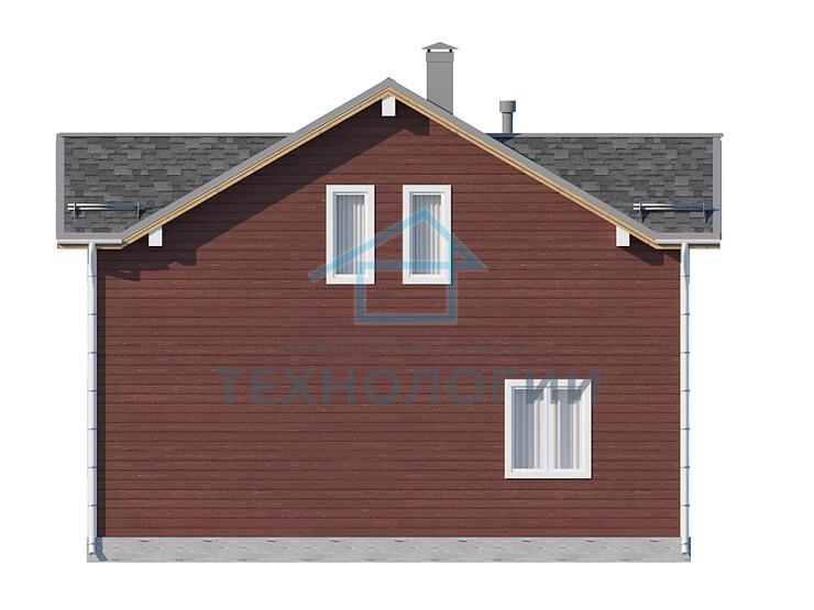 Дом шале из бруса в 1,5 этажа 6х6 с котельной Топак