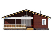 Скандинавский одноэтажный дом из бруса 12х12 с котельной Душица