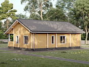 Одноэтажный дом из бруса 9х12 проект Ефросинья