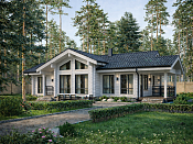 Одноэтажный дом из бруса 9х18 Осьмой