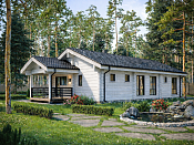 Одноэтажный дом из бруса 9х18 Осьмой