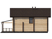 Дом шале из бруса с сауной полутораэтажный 10х11 Мира