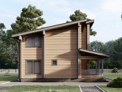 Двухэтажный дом из бруса 8х13 проект Зарина