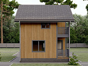 Двухэтажный каркасный дом 6х6 проект Безсон