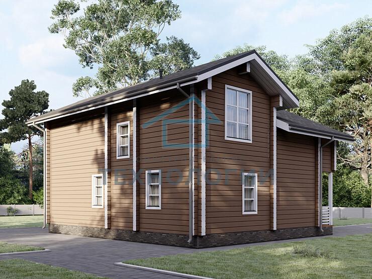 Двухэтажный дом из бруса 9х11 проект Жула