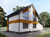 Двухэтажный дом из газобетона 7х9 проект Гудон