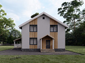 Двухэтажный дом из керамических блоков 8х9 проект Богумил