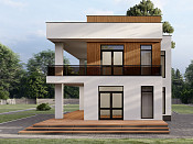 Двухэтажный дом из газобетона 6х11 проект Тулик