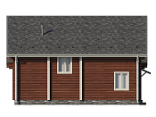 Дом шале из бруса в полтора этажа 10х14 с котельной Селена