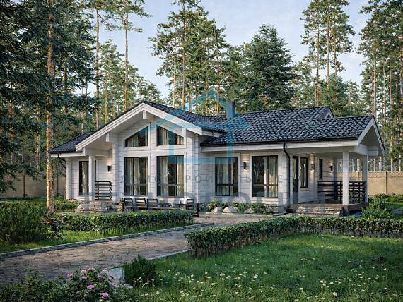 Одноэтажный дом из бруса 9х18 Осьмой