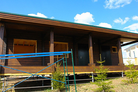 Двухэтажный дом из бруса 8х13 проект Забела