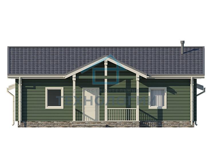 Одноэтажный дом шале из бруса 11х11 с котельной Цицилия