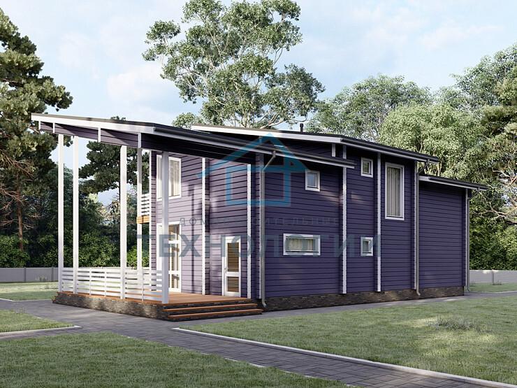 Двухэтажный дом из бруса 8х13 проект Забела