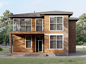 Двухэтажный дом из газобетона 12х15 проект Голица