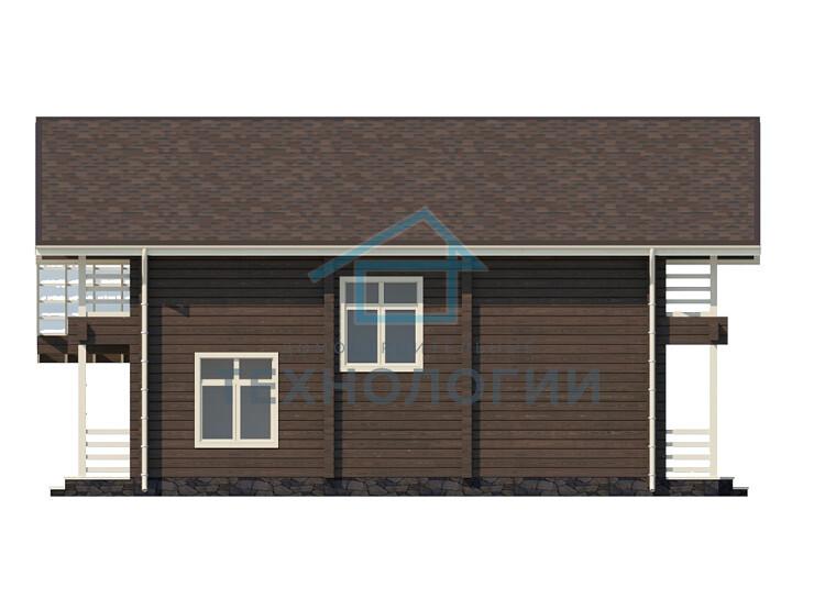 Дом шале из бруса в полтора этажа 10х11 с котельной Хотомир