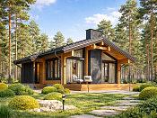 Одноэтажный дом из бруса 7х12 Ратко