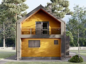 Полутораэтажный дом из газобетона 6х11 проект Опост