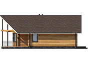 Дом шале из бруса в полтора этажа 10х11 с террасой Вея